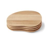 Ferm Living Cairn butter boards tray 4 pieces Oak