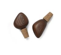 Ferm Living Cairn wine stopper 2-pack dark brown