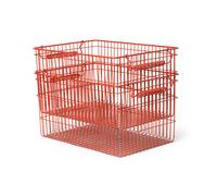 Ferm Living - Cala Storage Basket 2-pack, Poppy Red - Poppy Red