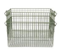 ferm LIVING Cala Stackable Baskets - Set of 2 Dark Green One Size