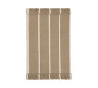 Ferm Living Calm kelim door mat Dark Sand, Off-white, 50x70 cm