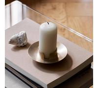 ferm LIVING Candlestick Block, polished, brass, Ø 11 cm