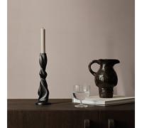 ferm LIVING Candlestick Gale, black, 25.4 cm, aluminium