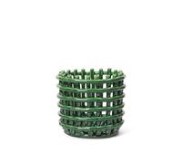 Ferm Living Ceramic Basket Small Emerald Green