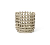 Ferm Living Ceramic braided basket Ø16 cm cashmere