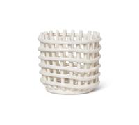 Ferm Living Ceramic braided basket Ø16 cm off white