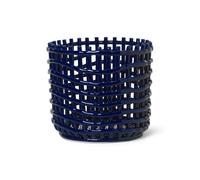 Ferm Living Ceramic braided basket Ø23.5 cm blue