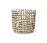 Ferm Living Ceramic braided basket Ø23.5 cm cashmere