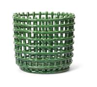 Ferm Living Ceramic braided basket Ø23.5 cm Emerald Green