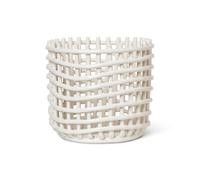 Ferm Living Ceramic braided basket Ø23.5 cm off white