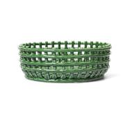 Ferm Living Ceramic braided bowl Emerald Green