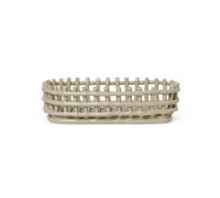 ferm LIVING Ceramic plated basket oval 15x30 cm Cashmere
