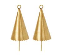 Ferm Living Cone bell decoration hangings 2-pack Brass