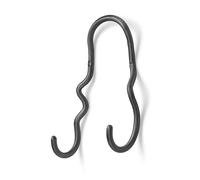 Ferm Living Curvature hook double Black brass