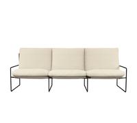 Ferm Living - Desert 3-Seater Sofa, Black / Off-White Bouclé - Off-White Bouclé