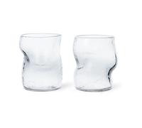 Ferm Living Dimple glass 27 cl 2-pack Clear