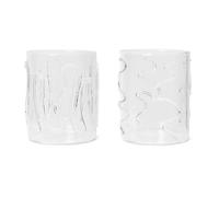ferm LIVING Doodle drinking glass tall 2-pack 35 cl