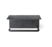 Ferm Living Dora toilet paper holder with shelf Black