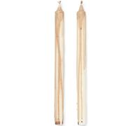 Ferm Living - Dryp Candles 30 cm 2-pack, Beige - Beige