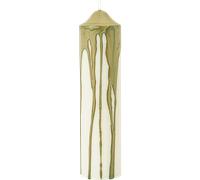 Ferm Living - Dryp Pillar Candle 20 cm, Olive Green - Olive Green