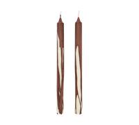 Ferm Living Dryp stearin candle 2-pack Dark Chocolate