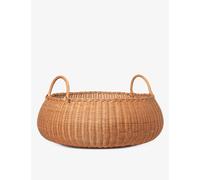 Ferm Living Brown Braided Low Rattan Basket 32cm