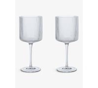 Ferm Living Ferm Living Ripple Wine Glasses Set Of Two Clear