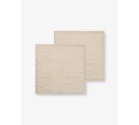 Ferm Living Ferm Living Square Washed-Linen Napkins Set Of Two Natural