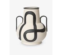 Ferm Living Ferm Living Trace Hand-Painted Stoneware Vase 37.5cm Off-White