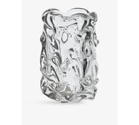 Ferm Living Ferm Living Virelle Rippled Glass Vase 18cm Clear