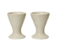 Ferm Living Flow egg cups 2-pack Off-white speckle