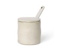 Ferm Living Flow jam-jar with spoon Off-white speckle