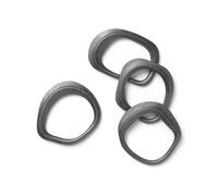 Ferm Living Flow napkin ring 4-pack black brass
