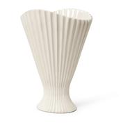 ferm LIVING Fountain vase, white, height 30.5 cm, ceramic