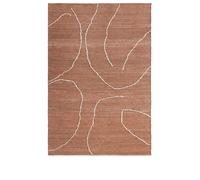 ferm LIVING Gesso Jute Rug - 140x200cm Terracotta/Off-White