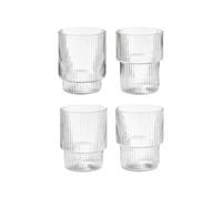 Ferm Living Ripple glass small 6 cl 4-pack Clear