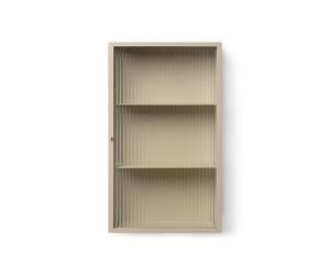 Ferm Living Haze Wall Cabinet Fluted Glass Cashmere