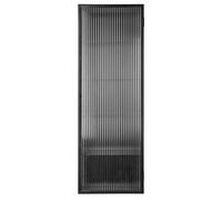 Ferm Living - Haze Wall Cabinet Rippled Glass 35x100 cm, Black - Black