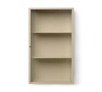 Ferm Living - Haze Wall Cabinet Rippled Glass 35x60 cm, Cashmere - Cashmere