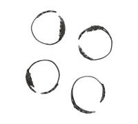 Ferm Living Holly leaf napkin ring Ø5.3 cm 4-pack Black Brass