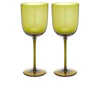 ferm LIVING Host Red Wine Glasses - Set of 2 Moss Green One Size