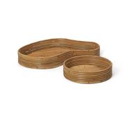 Ferm Living Isola tray 2 pieces Natural Stained