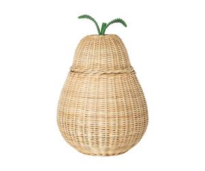 Ferm Living KIDS - Pear Braided Storage Basket, Large - Nature