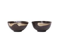 Ferm Living Koyo bowl 2-pack Dark brown-buff, Ø11.5x6 cm