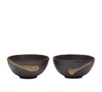 ferm LIVING Koyo Bowls 11.5 - Set of 2 Dark Brown/Buff One Size