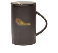 ferm LIVING Koyo Tea Mug with Infuser Set Dark Brown/Buff