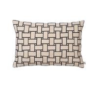 Ferm Living Lattice cushion cover Off-white-black, 40x60 cm