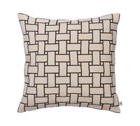Ferm Living Lattice cushion cover Off-white-black, 50x50 cm