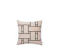 Ferm Living Lattice Offset Cushion Off White/ Black