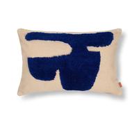 Ferm Living Lay rectangular cushion 40x60 cm Sand / Bright Blue